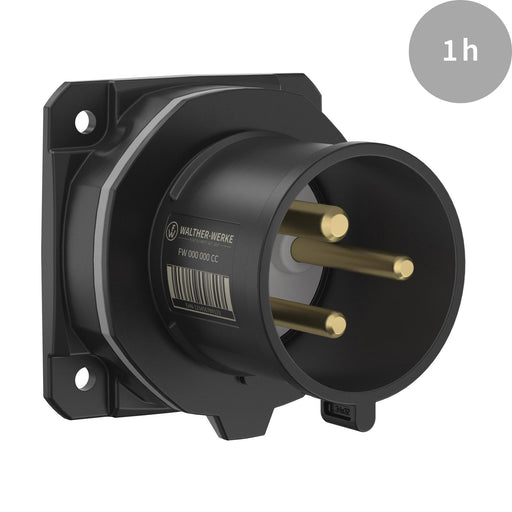Walther Werke - CEE-Gerätestecker (IEC 60309) CEE NEO Anbaugerätestecker FW630301CC gerade 32A 3P 1h