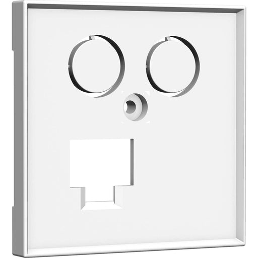 Homeway - Multi-Einsatz/Abdeckung für Daten- und Kommunikations-Anschlusstechnik Zentralplatte TV+LAN HW-ZL0RWM55V1 55x55mm rwm
