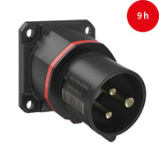 Walther Werke - CEE-Gerätestecker (IEC 60309) CEE NEO Anbaugerätestecker FW712309CC schräg 16A 3P 9h