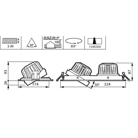 Philips Lighting - Downlight/Strahler/Flutlicht 3D-LED-Leuchte GD352B 39S #58837000 830