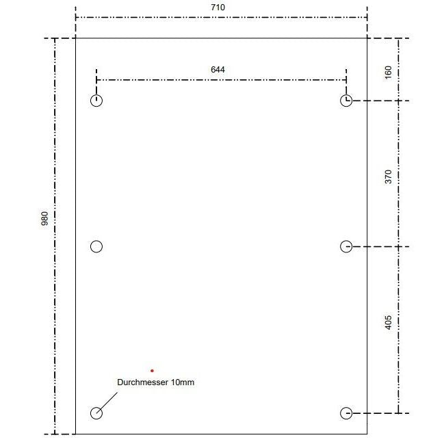 GSAB Elektrotechnik - Montageplatte für Verteilergehäuse Montageplatte 1M1100 1S1100,PVC 6mm