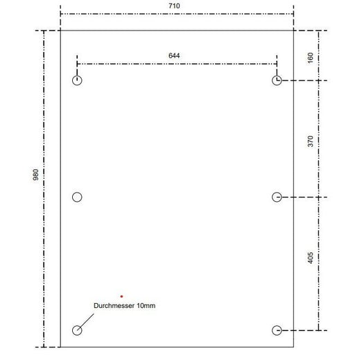 GSAB Elektrotechnik - Montageplatte für Verteilergehäuse Montageplatte 1M1100 1S1100,PVC 6mm