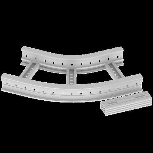 Unex - Bogen für Kabelleiter Flachbogen 45 Grad 67316-44 85x300 R300 − 1 Stück by Unex
