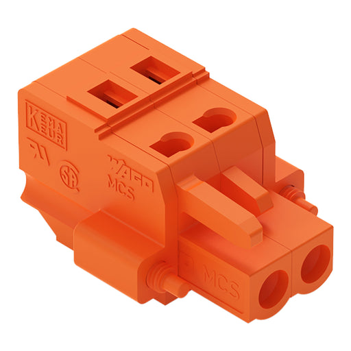 WAGO - Kabelsteckverbinder für Leiterplattensteckverbinder 1-Leiter-Federleiste 231-302/107-000 CAGECLAMP,2,5mm²,or − 100 Stück