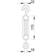 OBO Bettermann - Spannschloss 945 M16 G (5/8Z.),galv.vz − 5 Stück