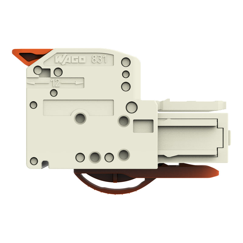 WAGO - Ein- und mehrpolige Klemmenleiste 1-Leiter-Federleiste 831-1106/322-004 Push-inCAGECLAMP,sw − 12 Stück