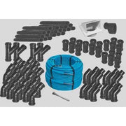 cleanpower - Zubehör/Ersatzteile für Ventilatoren Rohbauset 30m PP CP-045 für 5 Saugstellen