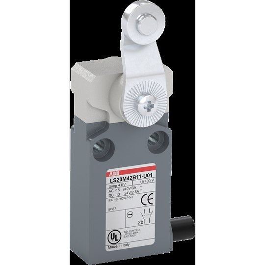 ABB Stotz S&J - Einzelpositionsschalter Kompakt-Pos.schalter LS20M42B11-U01 Metall-Gehäuse IP67
