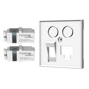 Homeway - Multi-Einsatz/Abdeckung für Daten- und Kommunikations-Anschlusstechnik Fiber Set one.fiber vw HW-OFKSE55VWG 2xLC/APCD-SM-Kupp+ZP