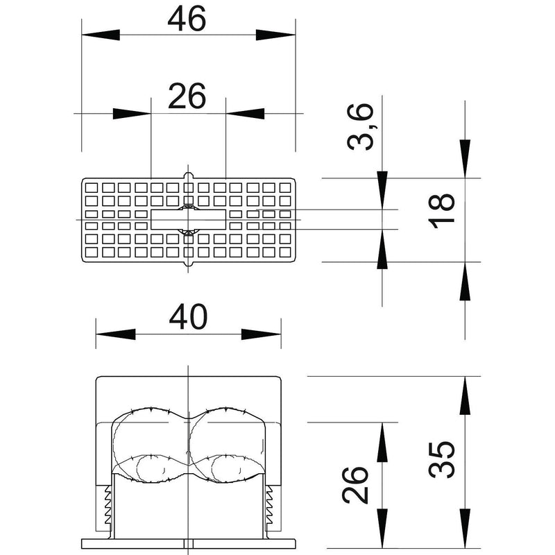 OBO Bettermann - Druckschelle (Kabel/Leitungen) Druck-ISO-Schelle 3050 2 6-16 M6,gr