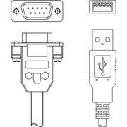 Leuze - Konfektioniertes Sensor-Aktor-Kabel Adapter-Kabel KB-RS232-USB