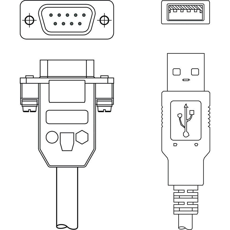 Leuze - Konfektioniertes Sensor-Aktor-Kabel Adapter-Kabel KB-RS232-USB
