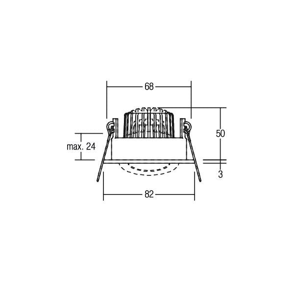 Brumberg Leuchten - Downlight/Strahler/Flutlicht LED-Einbaustrahler IP65 12443073 350mA 1800-3000K