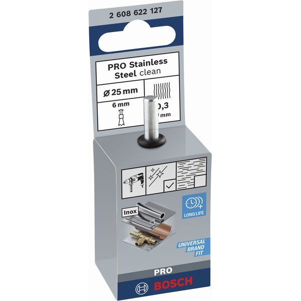 Bosch - Rotierende Drahtbürste PRO Stainless Steel clean 2608622127 Pinselbürste gerader