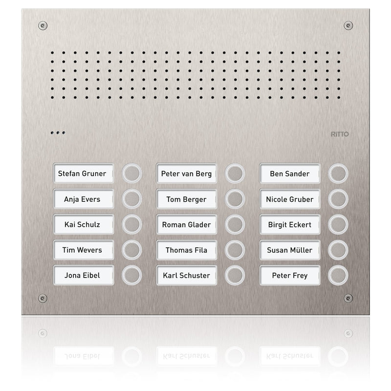 Ritto - Türstation für Türkommunikation Türstation Pur Edelstahl RGE1813125 Acero Audio, 15WE