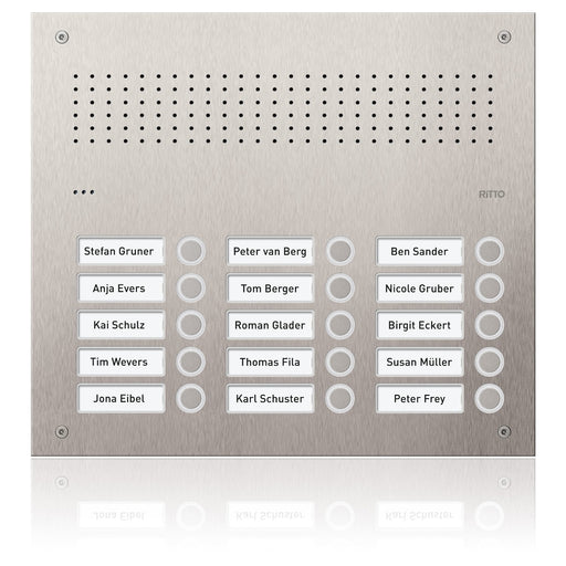 Ritto - Türstation für Türkommunikation Türstation Pur Edelstahl RGE1813125 Acero Audio, 15WE
