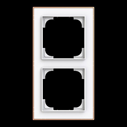 Busch-Jaeger - Abdeckrahmen Rahmen 2-fach 1722-441M mit Dekorring  − 1 Stück
