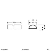 EVN Lichttechnik - Mechanisches Zubehör/Ersatzteile für Leuchten Alu-Profil flach APFLAT5AM200 200cm