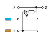 WAGO - Initiator/Aktor-Reihenklemme 3-Leiter-Initiatoren-LED 270-560/281-507 0,08-2,5mm² − 50 Stück