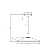 Ledvance - Pendelleuchte E27 D.Pl.Wood Pend 320 weiß
