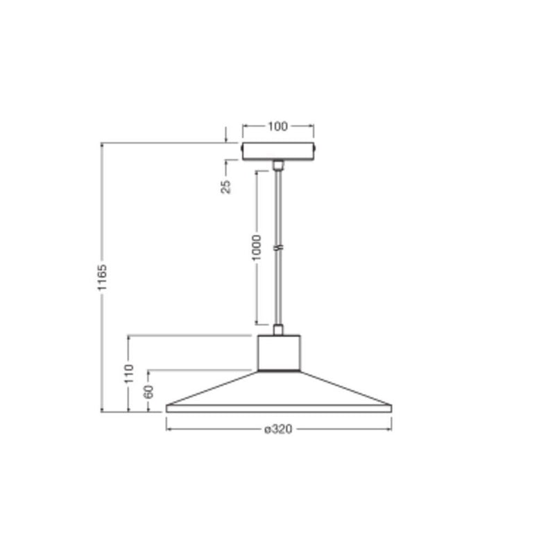 Ledvance - Pendelleuchte E27 D.Pl.Wood Pend 320 weiß