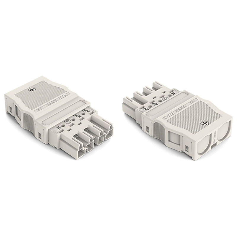 WAGO - Steckverbinder für steckbare Gebäudeinstallation Stecker 770-134 2x0,5-4mmq weiß − 25 Stück