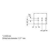 WAGO - Leiterplattensteckverbinder Stecker für Leiterplatten 890-813 3-polig,schwarz − 100 Stück