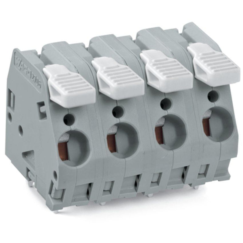 WAGO - Leiterplattenklemme Hebel 2706-204 6mm²,grau − 30 Stück