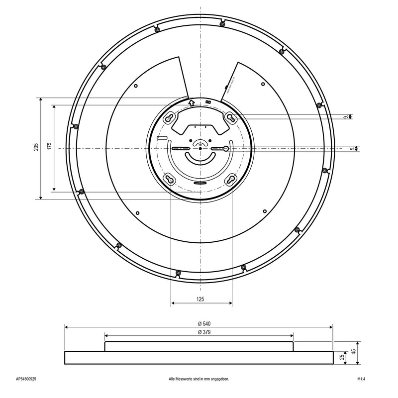 EVN Lichttechnik - Decken-/Wandleuchte LED-Anbauleuchte AP54500925