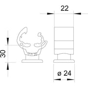 OBO Bettermann - Leitungshalter für Blitzschutz Leitungshalter 177 30 CU 30mm, PA, Kupfer − 10 Stück