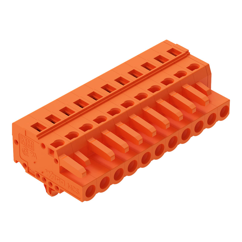 WAGO - Kabelsteckverbinder für Leiterplattensteckverbinder 1-Leiter-Federleiste 231-311/008-000 CAGECLAMP,2,5mm²,or − 25 Stück