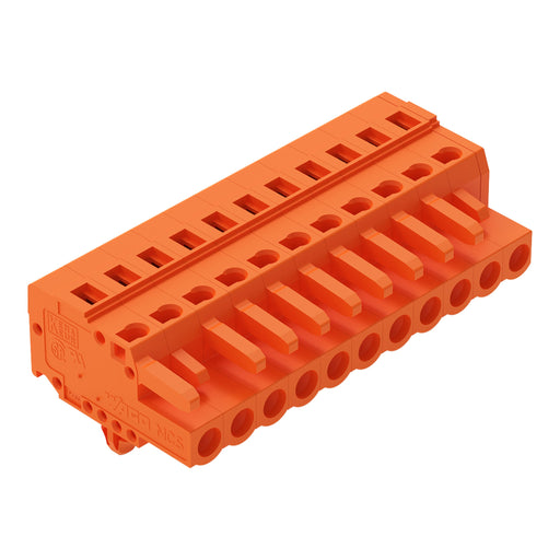 WAGO - Kabelsteckverbinder für Leiterplattensteckverbinder 1-Leiter-Federleiste 231-311/008-000 CAGECLAMP,2,5mm²,or − 25 Stück