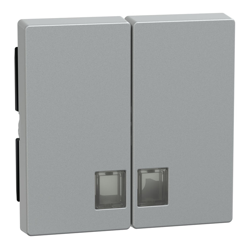 Merten - Abdeckung/Bedienelement für Installationsschalterprogramme Wippe Symbol Fenster alu 437560 für Serienschalter