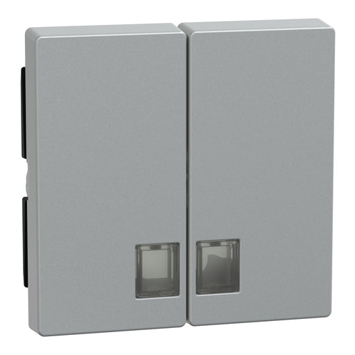 Merten - Abdeckung/Bedienelement für Installationsschalterprogramme Wippe Symbol Fenster alu 437560 für Serienschalter