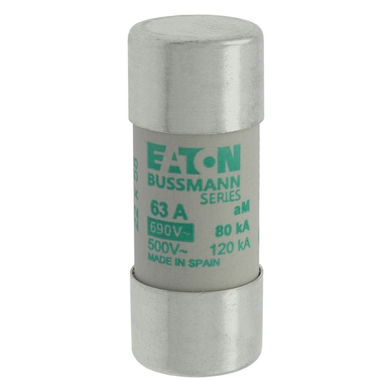 Eaton - Zylindrische Sicherung Sicherungseinsatz Nieders. CYLINDRICA#C22M63 63A AC 690V 80kA − 10 Stück