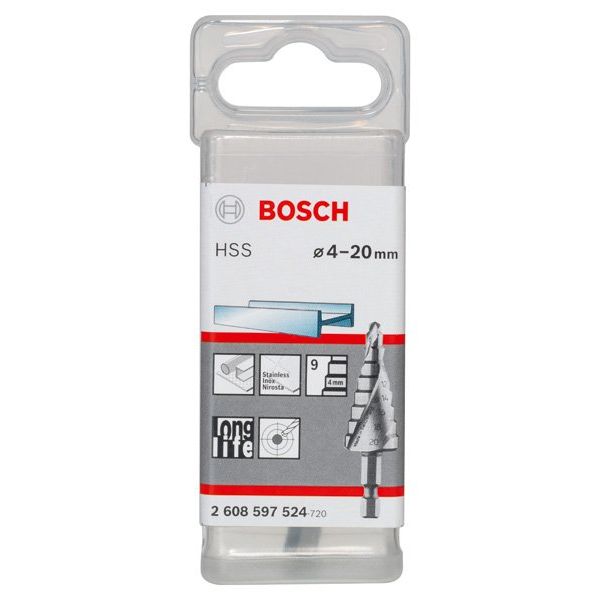 Bosch - Stufenbohrer HSS, 2608597524 Sechskantschaft 4