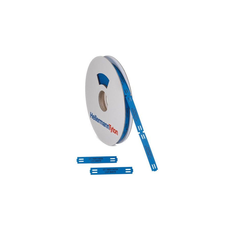 HellermannTyton - Kabelmarkierungssystem Kennzeichnungsschilder 556-20066(190) 11X65 Blau − 5 Stück