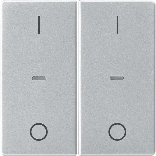 Berker - Abdeckung/Bedienelement für Installationsschalterprogramme Abdeckung Tastsensor-Modul 80962321 2-fach alu