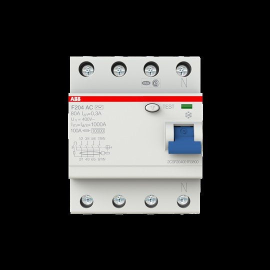 ABB Stotz S&J - Fehlerstrom-Schutzschalter FI-Schutzschalter F204A-80/0,3 pro M Compact