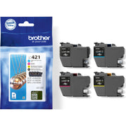 Brother - Verbrauchsmaterial für Telefax/Drucker/MFC Farbtintenset LC-421VAL sw, cyan, mag, ge