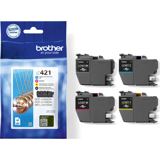 Brother - Verbrauchsmaterial für Telefax/Drucker/MFC Farbtintenset LC-421VAL sw, cyan, mag, ge