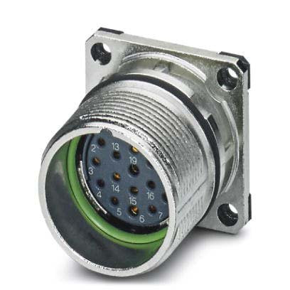 Phoenix Contact - Rundsteckverbinder, Einbau (ohne Leitung) Gerätesteckverbinder CA-1RS1N8A2S00 Vorderwand