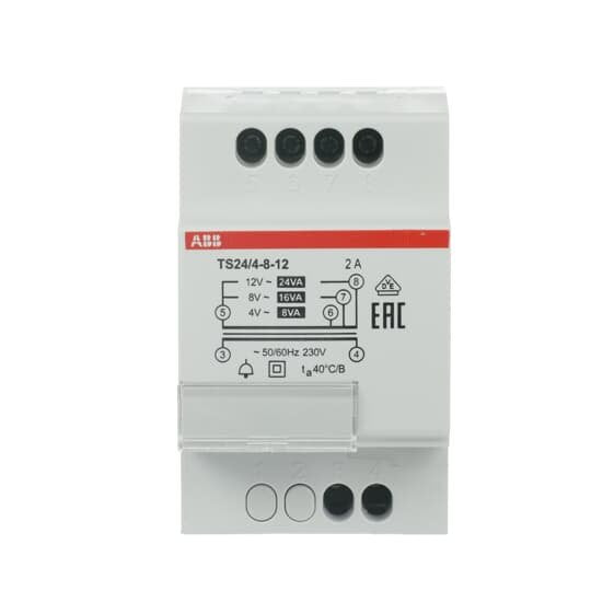 ABB Stotz S&J - Klingeltransformator TS24/4-8-12 24VA, 4-8-12VAC