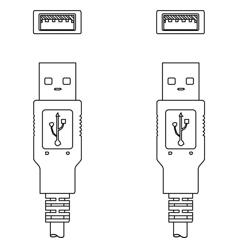 Leuze - Konfektioniertes Sensor-Aktor-Kabel Verbindungsleitung KB USB A - USB A