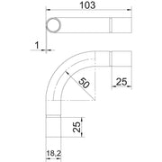 OBO Bettermann - Bogen für Installationsrohre Edelstahlrohrbogen SB16W A4 ohne Gewinde 16mm − 5 Stück