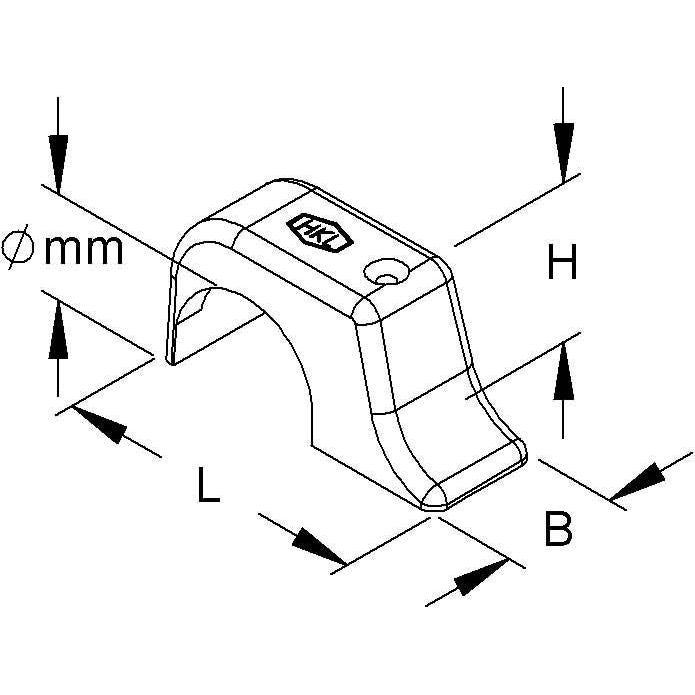 HKL - Nagelschelle (für Kabel) Top-Nagelschelle gr 1564 1-fach 2-4 − 100 Stück