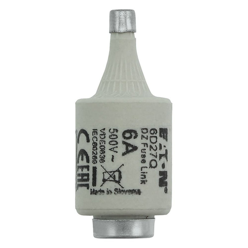 Eaton - D-Sicherungseinsatz Sicherungseinsatz Nieders. FUSE 6A DI#6D27Q 6A AC 500V 50kA − 25 Stück