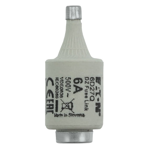 Eaton - D-Sicherungseinsatz Sicherungseinsatz Nieders. FUSE 6A DI#6D27Q 6A AC 500V 50kA − 25 Stück