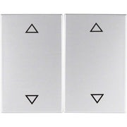 Berker - Abdeckung/Bedienelement für Installationsschalterprogramme Wippe Alu 14357203 Symbol Pfeile