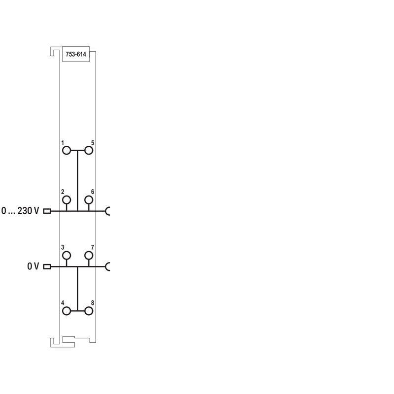 WAGO - Feldbus, Dez. Peripherie - Einspeise- und Segmentmodul Poti-Vervielfältigungskl. 753-614 AC/DC 0-230V